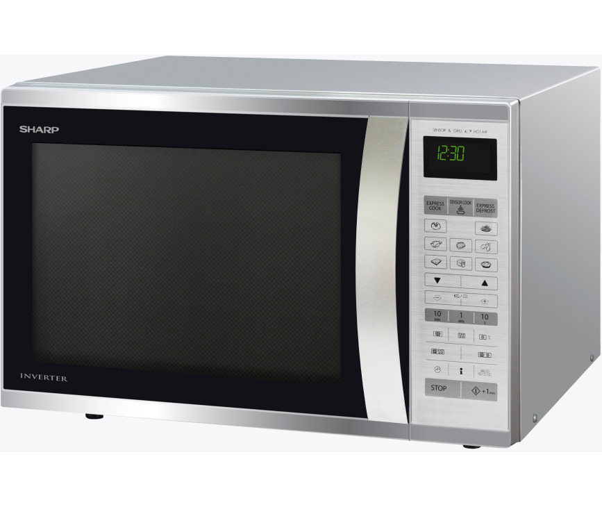 Sharp R971SWT combi-magnetron - vrijstaand - rvs