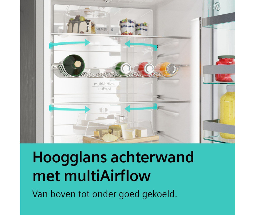 Siemens KG39N2IAF vrijstaande koelkast - roestvrijstaal