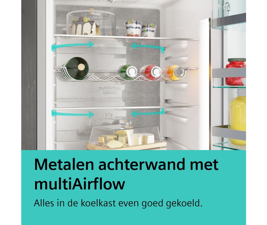 Siemens KG49NAIBT vrijstaande koelkast - roestvrijstaal