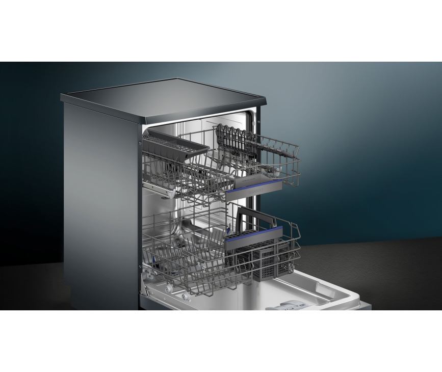 Siemens SN23EC03AE vrijstaande vaatwasser - blacksteel