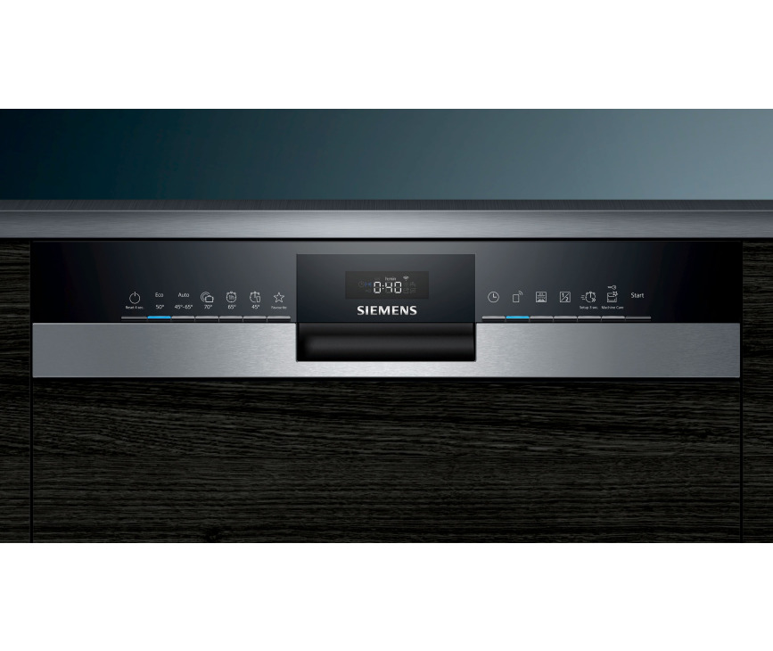 Siemens SN53HS36TE half geintegreerde inbouw vaatwasser - rvs bedieningspaneel