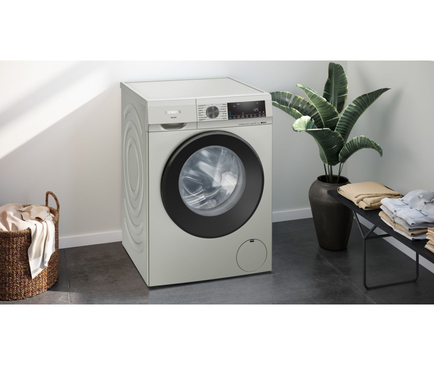 Siemens WG44G2FXNL wasmachine - grijs - 9 kg , Zilver inox