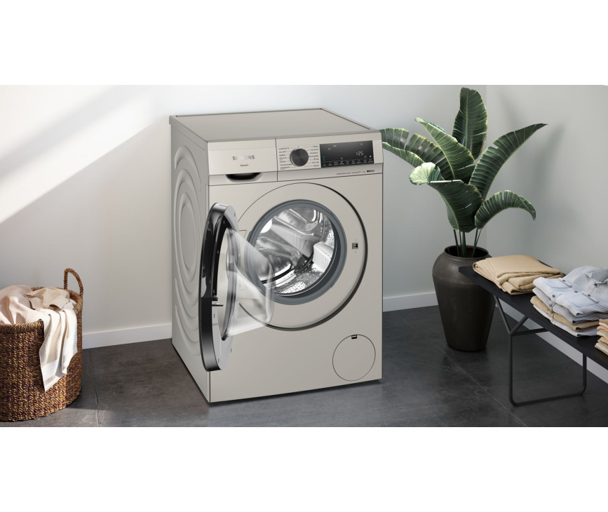 Siemens WG44G2FXNL wasmachine - grijs - 9 kg , Zilver inox