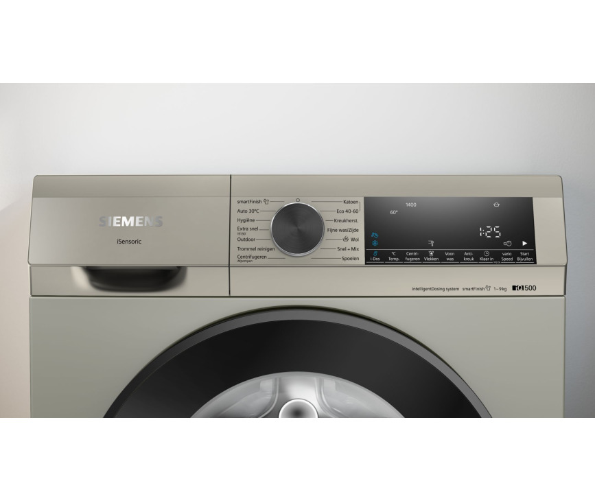 Siemens WG44G2FXNL wasmachine - grijs - 9 kg , Zilver inox