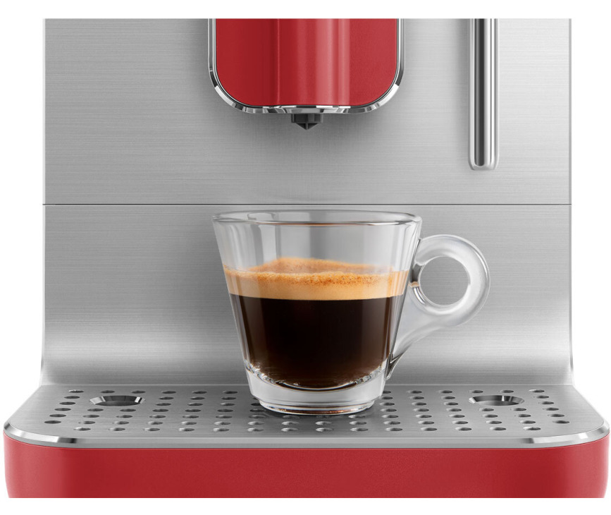 Smeg BCC02RDMEU volautomatische koffiemachine - mat rood - retro jaren 50
