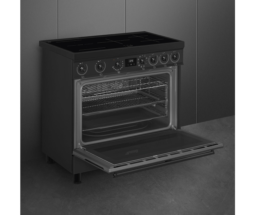 Smeg C9IMN2 inductie fornuis - mat zwart - 90 cm