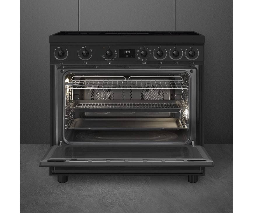 Smeg C9IMN2 inductie fornuis - mat zwart - 90 cm