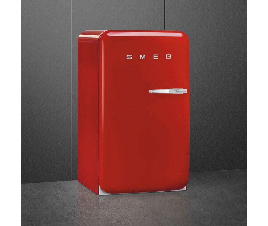 Smeg FAB10HLRD6 retor jaren 50 koelkast - rood - linksdraaiend