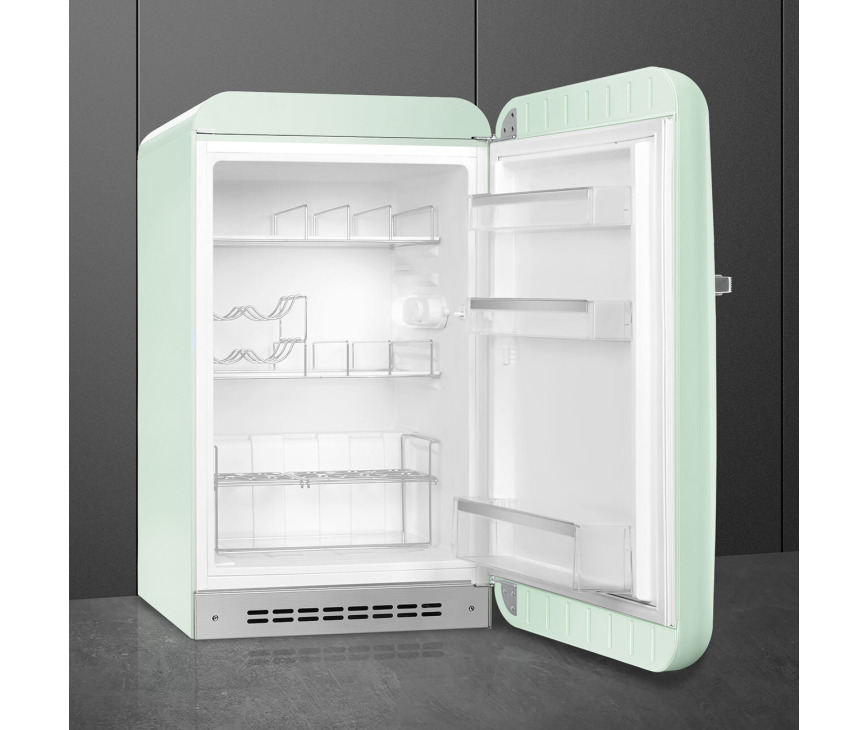 Smeg FAB10HRPG6 retro jaren 50 koelkast - waterwgroen - tafelmodel
