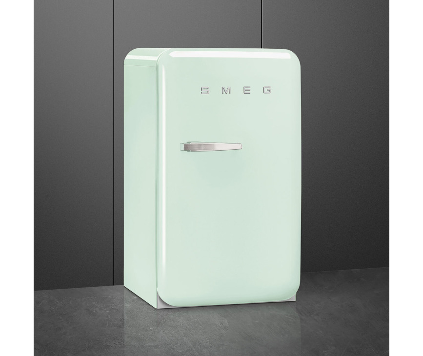 Smeg FAB10HRPG6 retro jaren 50 koelkast - waterwgroen - tafelmodel