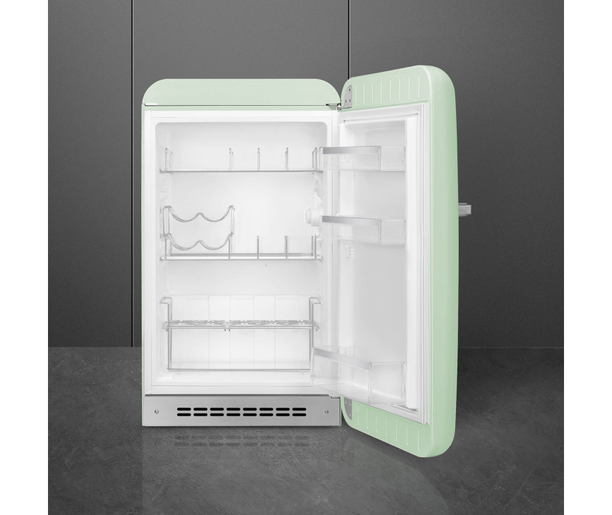 Smeg FAB10HRPG6 retro jaren 50 koelkast - waterwgroen - tafelmodel