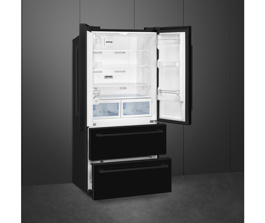 Smeg FQ55FNDE side-by-side koelkast - zwart