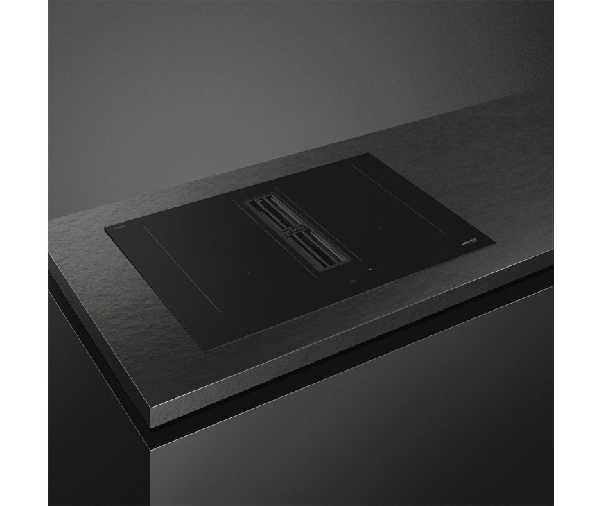 Smeg HOBD472D inductie kookplaat met afzuiging - 70 cm.