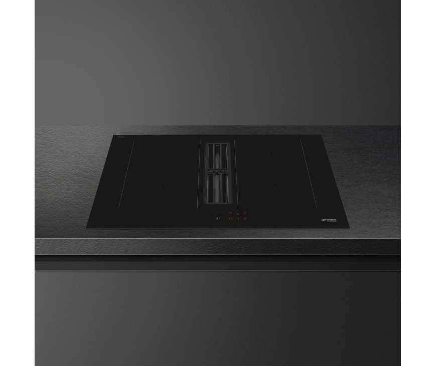 Smeg HOBD472D inductie kookplaat met afzuiging - 70 cm.