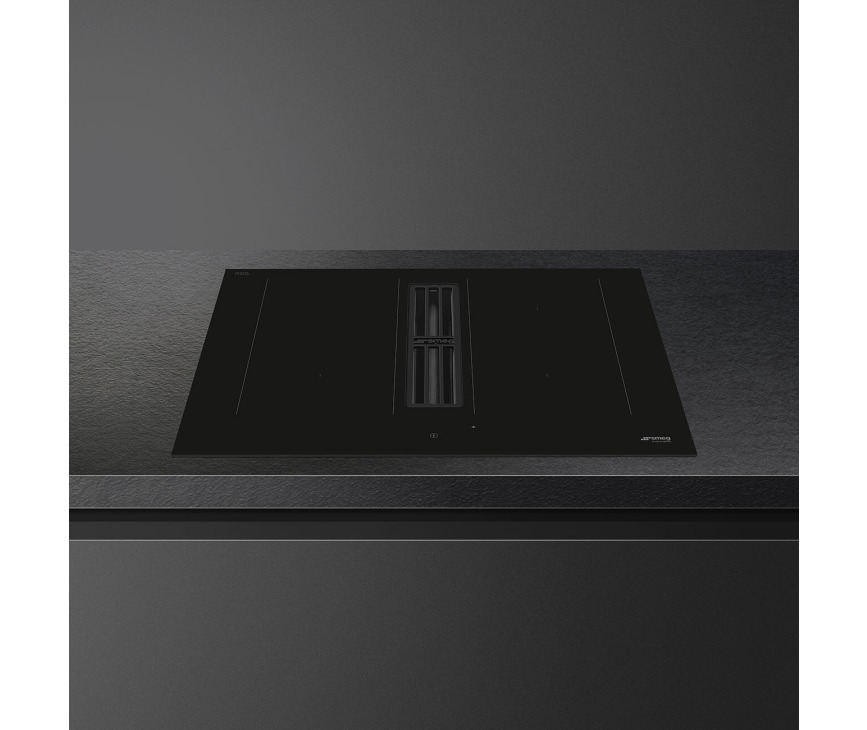 Smeg HOBD472D inductie kookplaat met afzuiging - 70 cm.