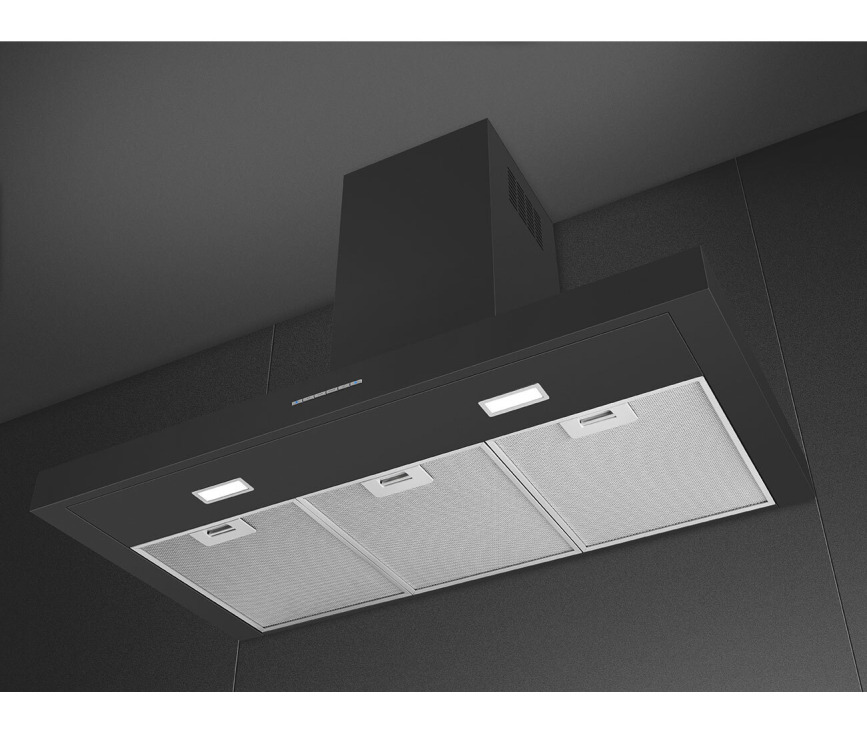 Smeg KBT900AE wand afzuigkap - antraciet - plat blok model
