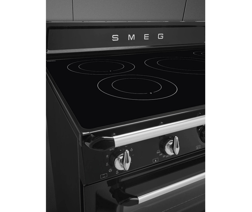 Smeg TR90IBL2 inductie fornuis - zwart