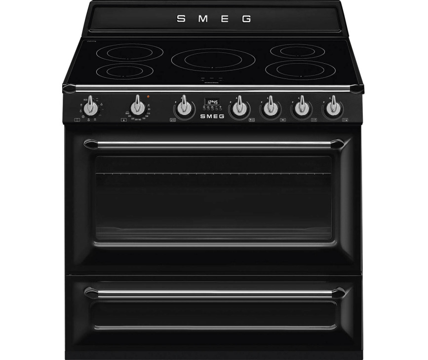 SMEG fornuis inductie zwart TR90IBL2
