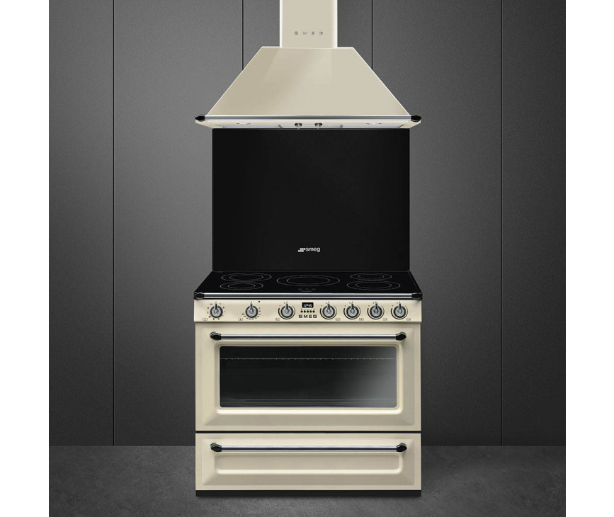 Smeg TR90IP2 inductie fornuis - Victoria - creme