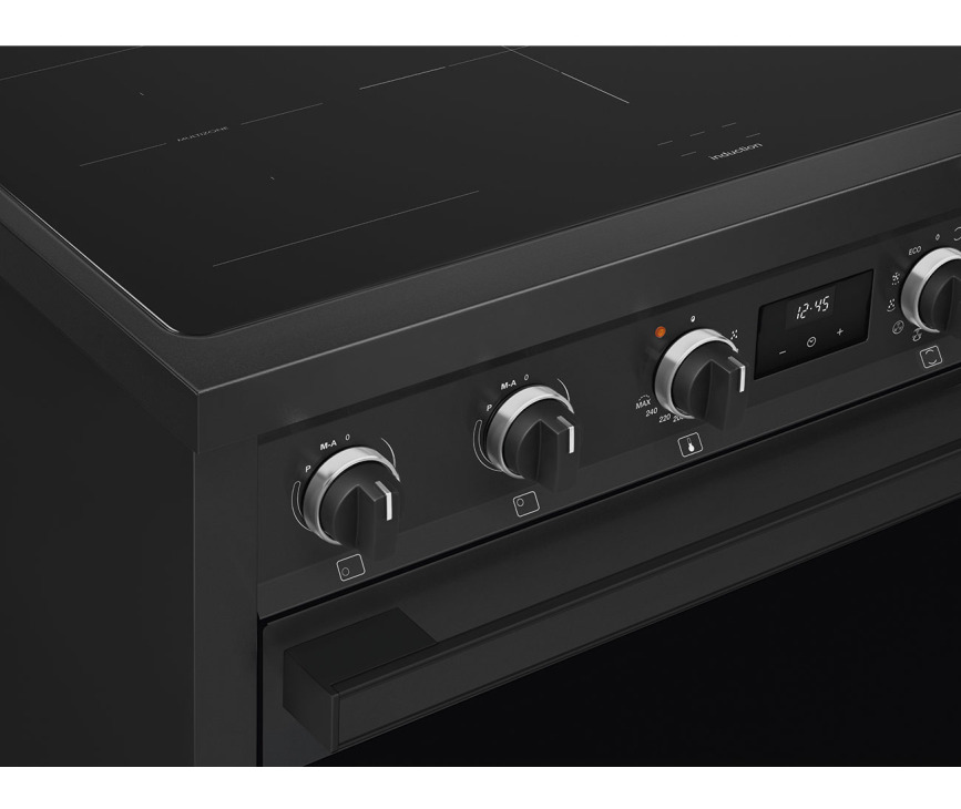 Smeg B95IMAN9 inductie fornuis - volledig antraciet