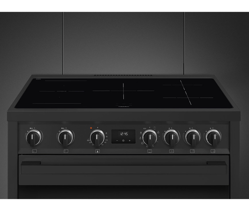 Smeg B95IMAN9 inductie fornuis - volledig antraciet