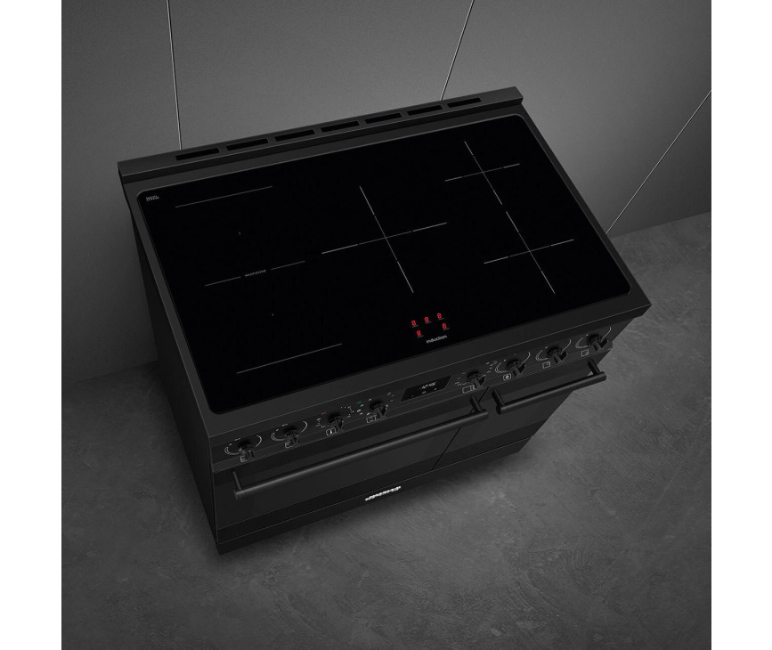 Smeg C92IPN2 inductie fornuis - mat zwart - dubbele oven