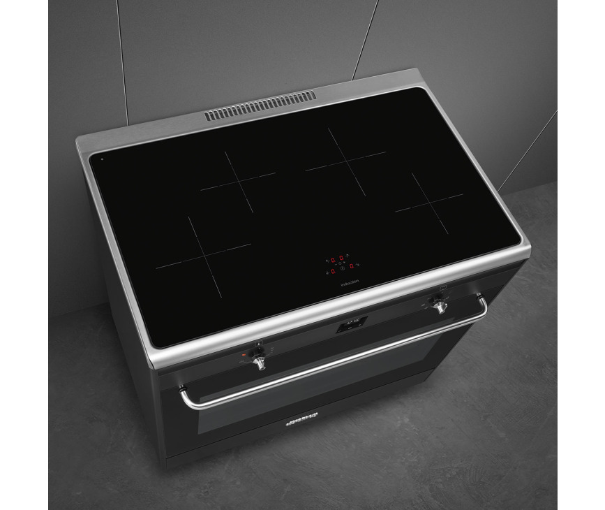 Smeg CG90IANT9 fornuis inductie - antraciet