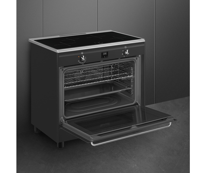 Smeg CG90IANT9 fornuis inductie - antraciet