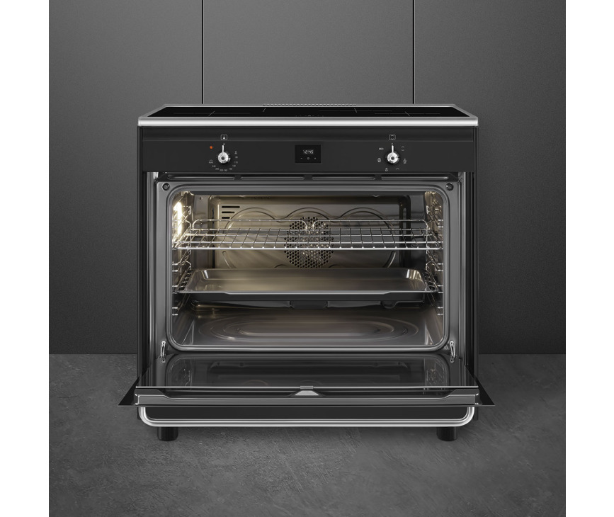 Smeg CG90IANT9 fornuis inductie - antraciet