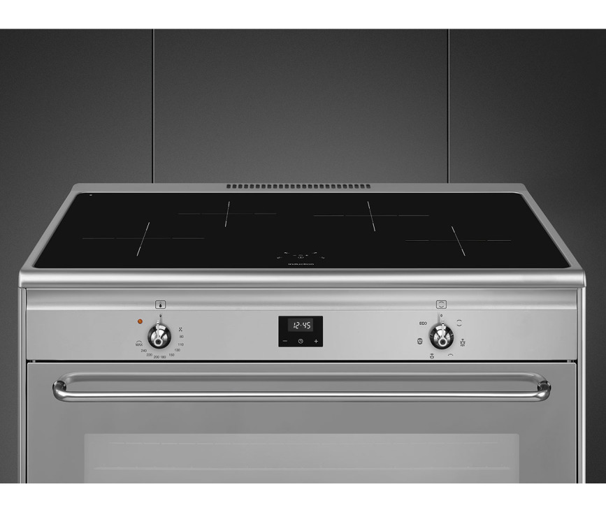 Smeg CG90IXT9 fornuis inductie - roestvrijstaal