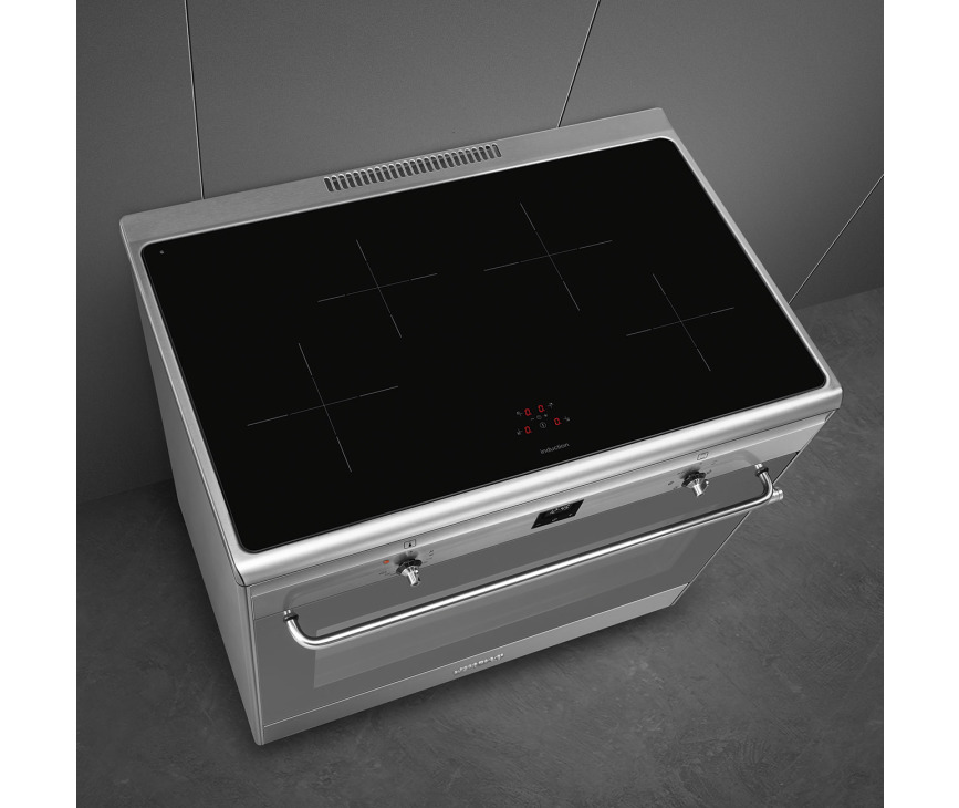 Smeg CG90IXT9 fornuis inductie - roestvrijstaal