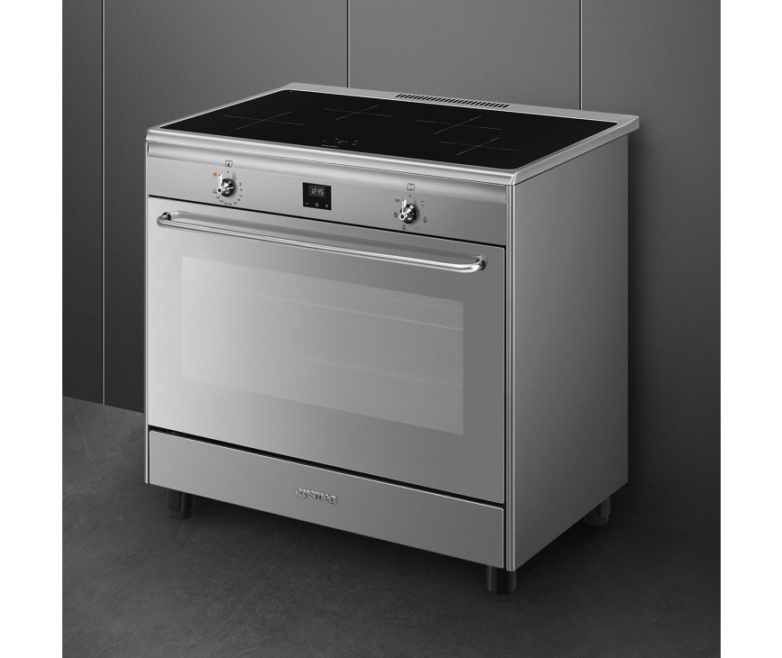 Smeg CG90IXT9 fornuis inductie - roestvrijstaal