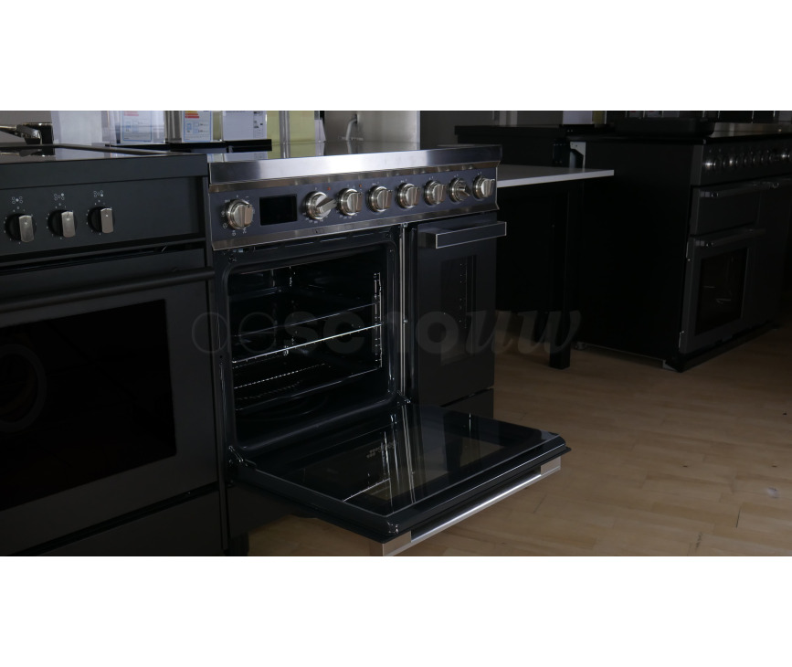 Smeg CPF92IMA inductie fornuis - antraciet - dubbele oven - Portofino