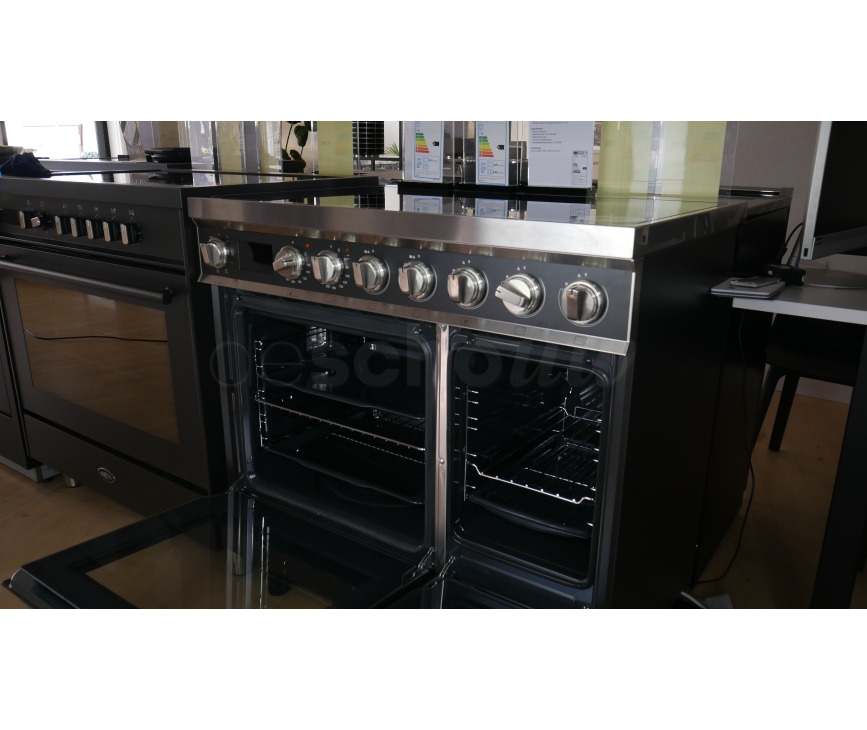 Smeg CPF92IMA inductie fornuis - antraciet - dubbele oven - Portofino