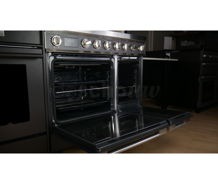 Smeg CPF92IMA inductie fornuis - antraciet - dubbele oven - Portofino