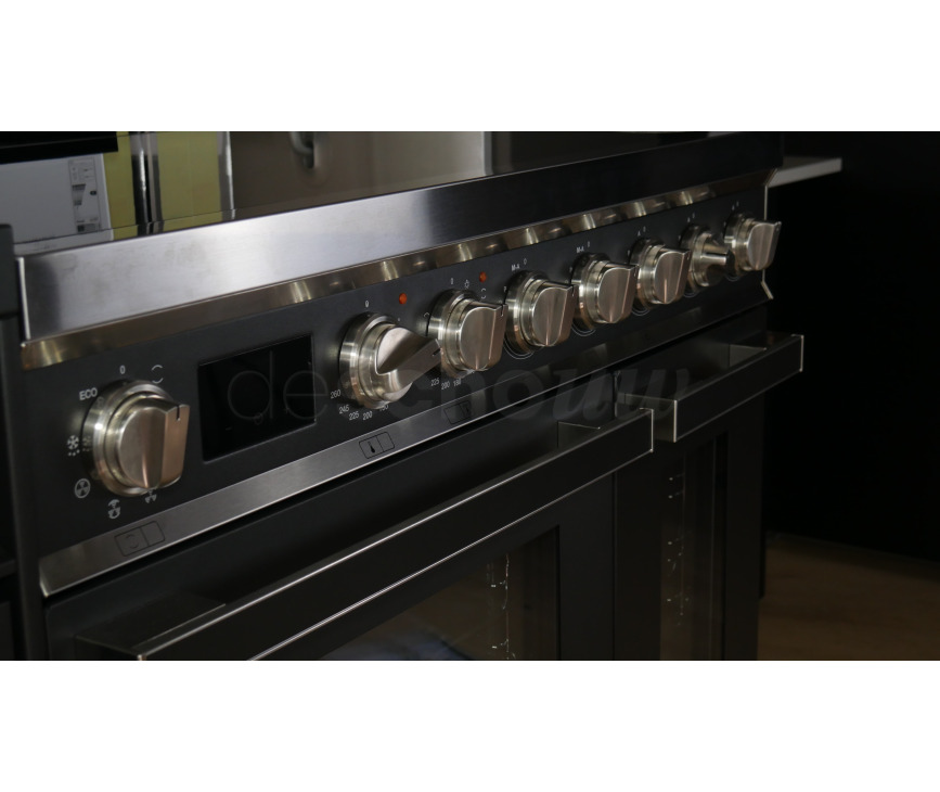 Smeg CPF92IMA inductie fornuis - antraciet - dubbele oven - Portofino