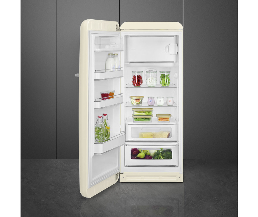 Smeg FAB28LCR5 koelkast crème - linksdraaiend