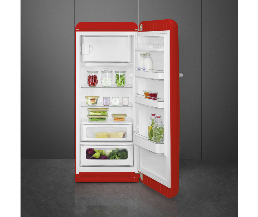 Smeg FAB28RRD5 koelkast rood - rechtsdraaiend