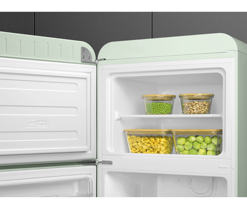 Smeg FAB30LPG5 retro jaren 50 koelkast - water groen - linksdraaiend