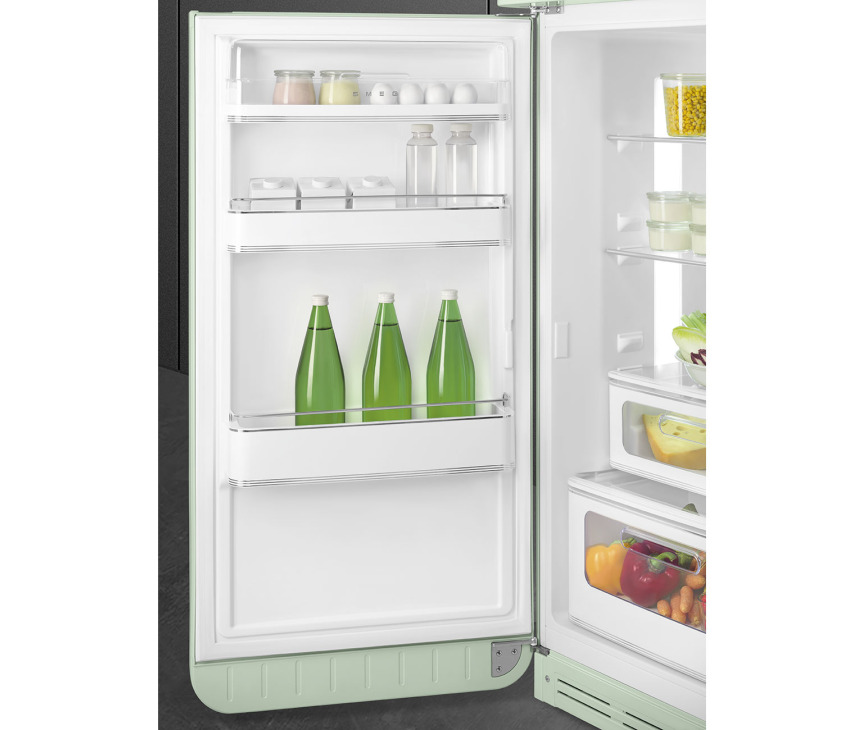 Smeg FAB30LPG5 retro jaren 50 koelkast - water groen - linksdraaiend