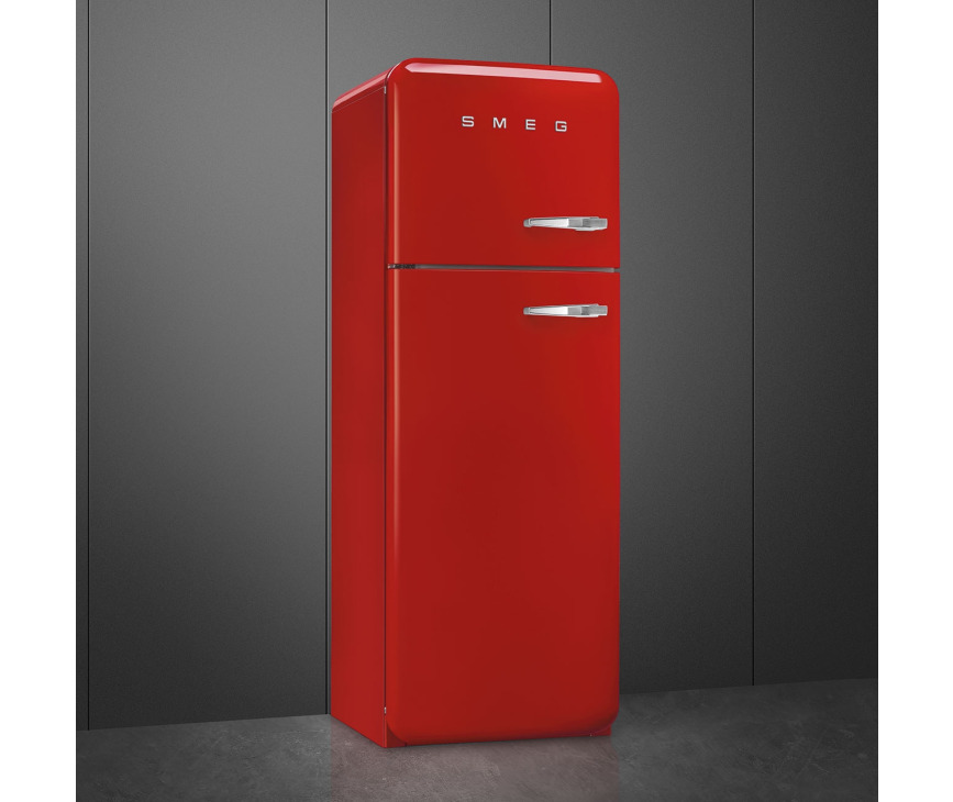 Smeg FAB30LRD5 linksdraaiende retro koelkast - rood