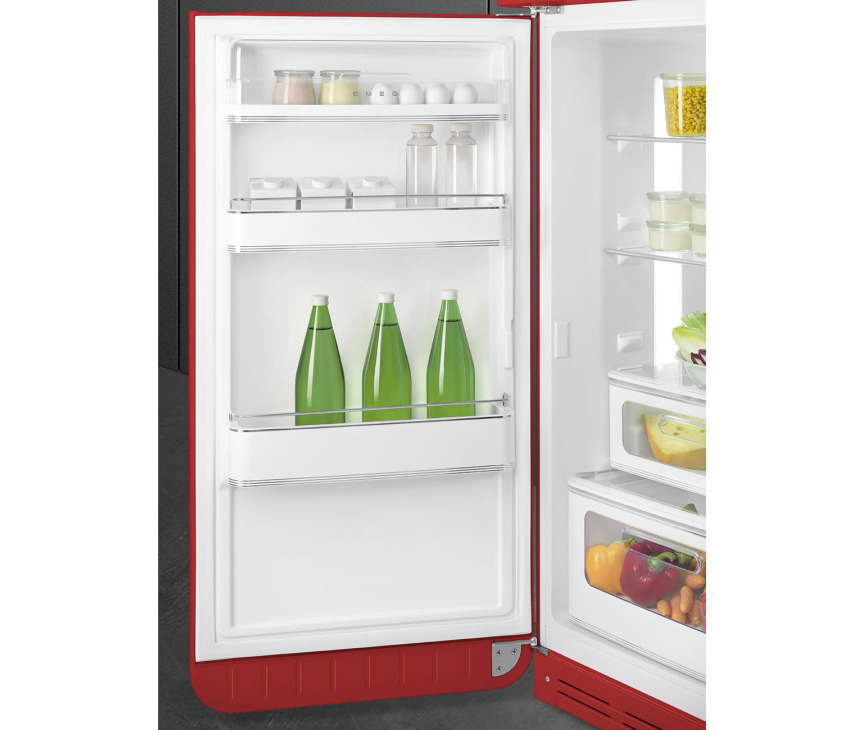 Smeg FAB30LRD5 retro jaren 50 koelkast - rood - linksdraaiend