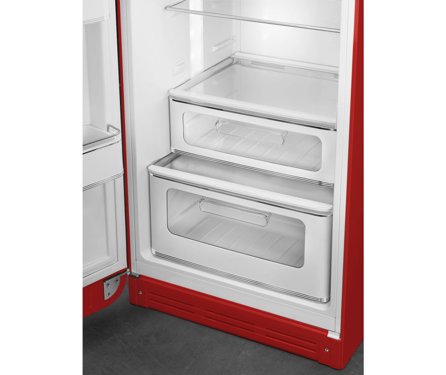 Smeg FAB30LRD5 linksdraaiende retro koelkast - rood