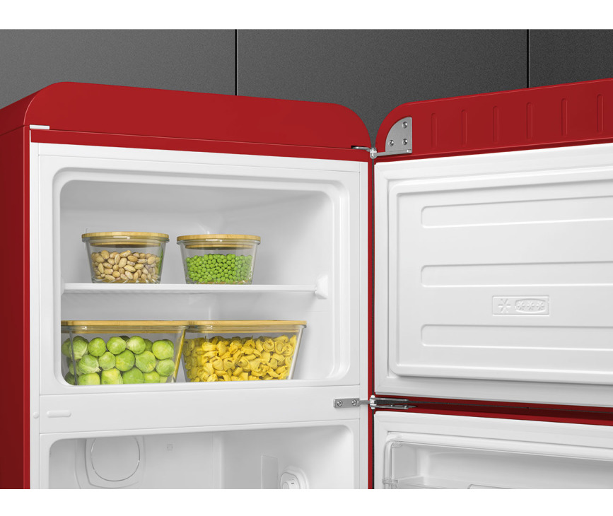 Smeg FAB30RRD5 retro jaren 50 koelkast - rood - rechtsdraaiend