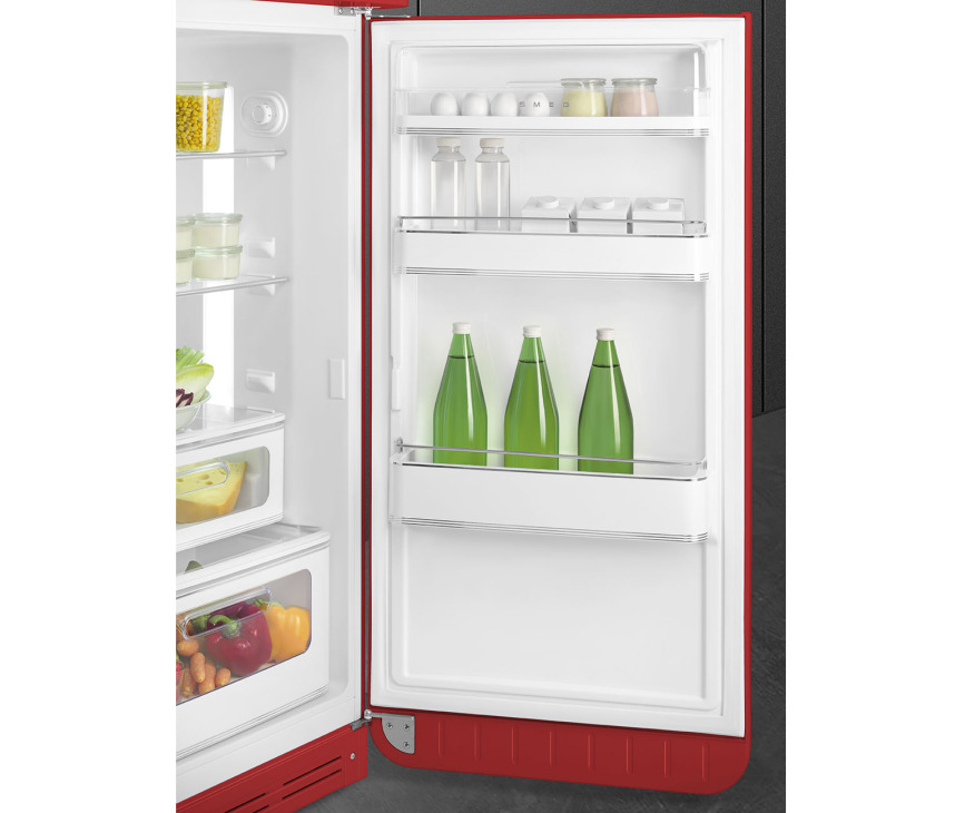 Smeg FAB30RRD5 retro jaren 50 koelkast - rood - rechtsdraaiend