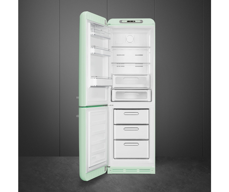 Smeg FAB32LPG5 retro jaren 50 koelkast watergroen - linksdraaiend
