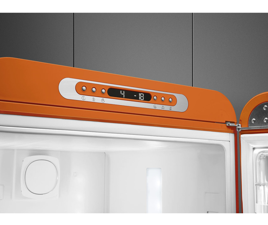 Smeg FAB32ROR5 retro jaren 50 koelkast oranje - rechtsdraaiend