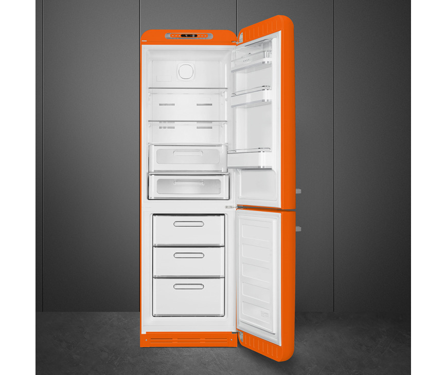 Smeg FAB32ROR5 retro jaren 50 koelkast oranje - rechtsdraaiend