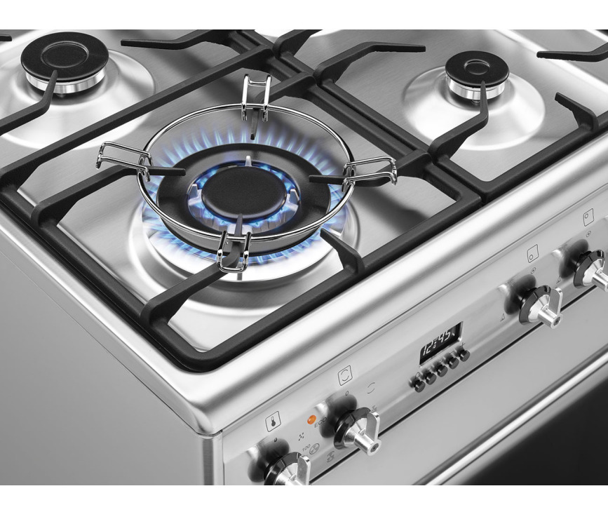 Smeg SNLK61MX9 gas fornuis - roestvrijstaal - 60 cm. breed