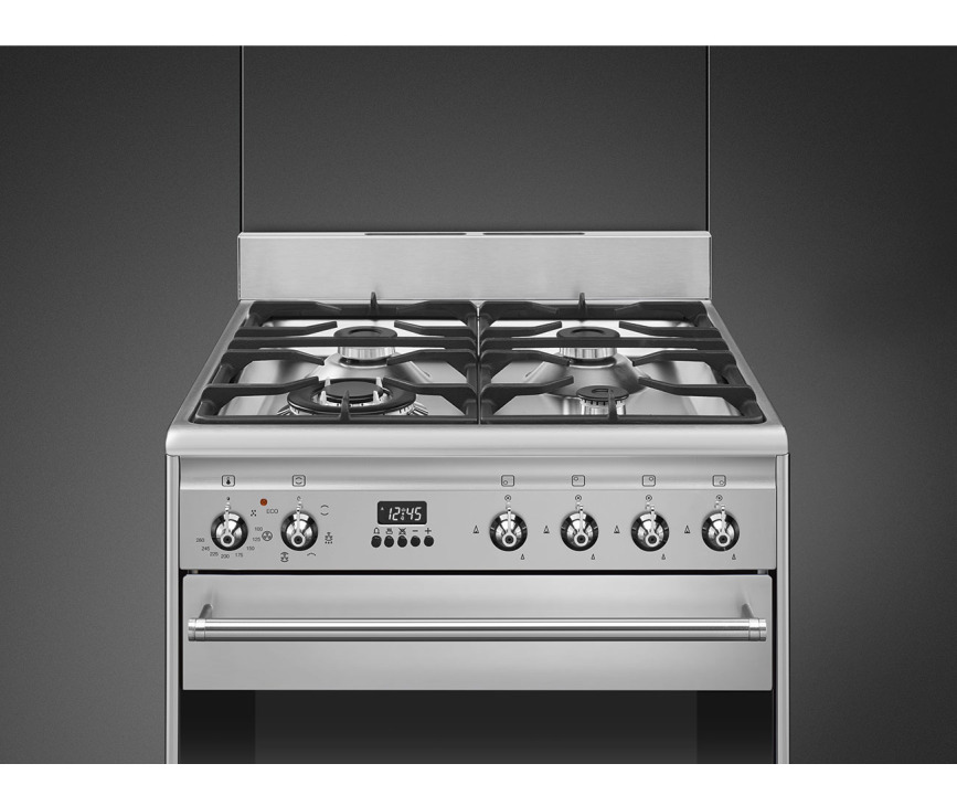 Smeg SNLK61MX9 gas fornuis - roestvrijstaal - 60 cm. breed